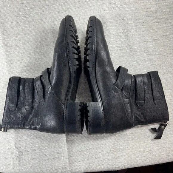 Stuart Weitzman Leather Moto Boots - 8.5 - Picture 4 of 8